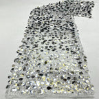 Hollow Grid 3mm & 18mm Sequin Fabric — fabric photo 5