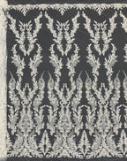 3D Floral Foam Bead & 3/4mm Sequin Embroidery Fabric