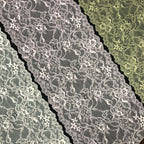 Small Floral Stretch Lace Trim 18 cm — fabric photo 2