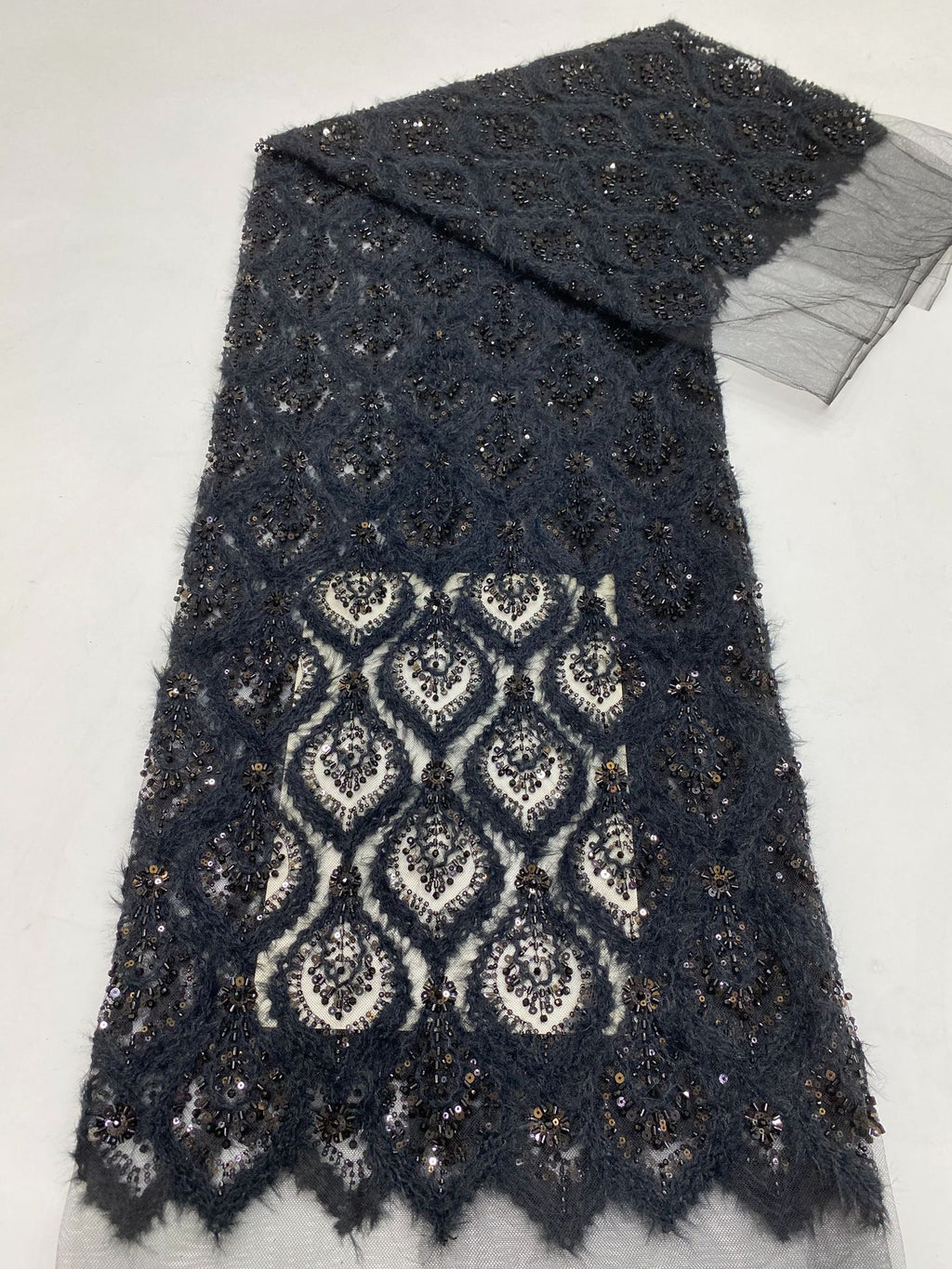 Rope Bead Sequin Fabric for Evening Dresses — fabric photo 6