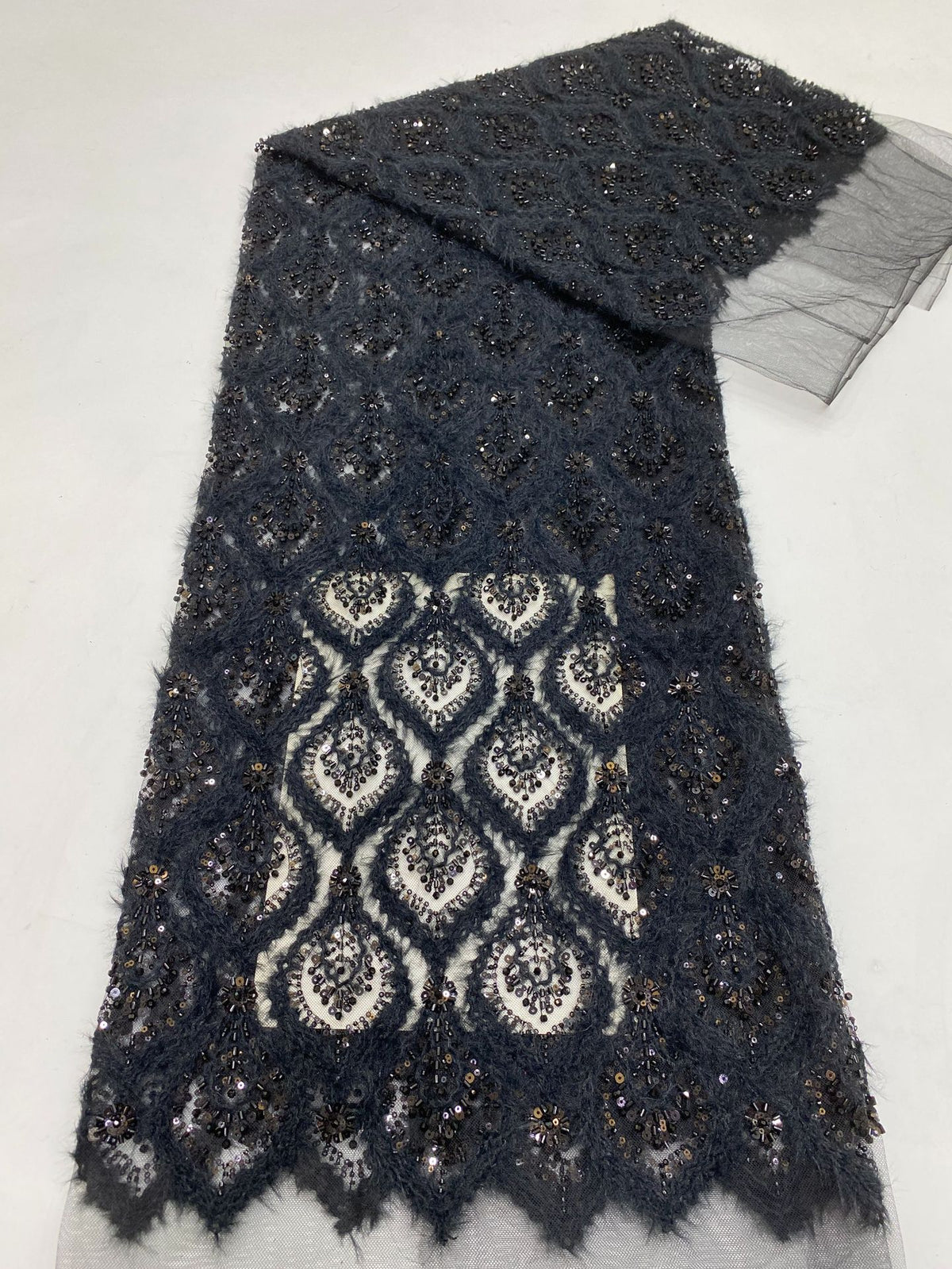 Rope Bead Sequin Fabric for Evening Dresses — fabric photo 6