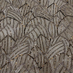 Geometric Cordwork Bead & Sequin Embroidered Fabric — fabric photo 3