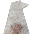 3D Floral Laser Appliqué Mesh Lace — fabric photo 5