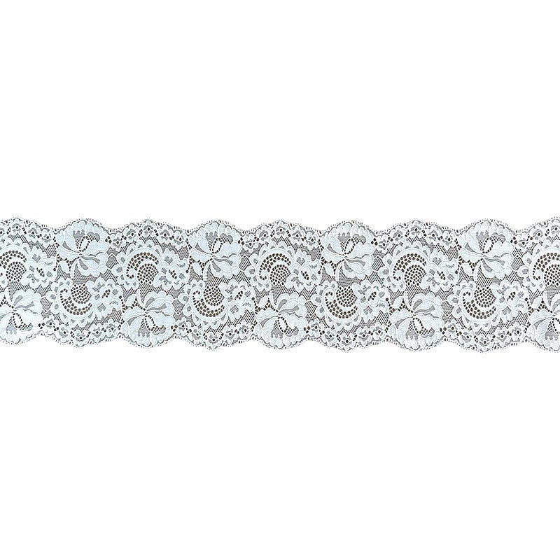 Five-Petal Floral Double-Scallop Picot-Edge Stretch Nylon-Spandex Lace Trim 9 cm — fabric photo 4