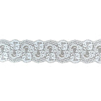Five-Petal Floral Double-Scallop Picot-Edge Stretch Nylon-Spandex Lace Trim 9 cm — fabric photo 4