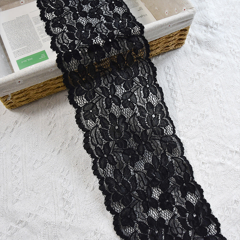 Double-Scallop Picot-Edge Stretch Nylon Lace Trim 15 cm - Style 76063 — fabric photo 6