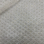 Fine Crystal-Look Sequin & Bubble-Bead Embroidered Bridal Fabric — fabric photo 3