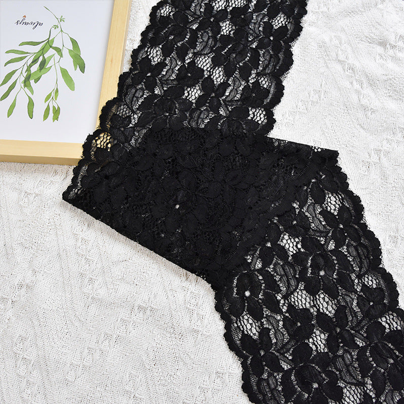 Double-Scallop Picot-Edge Stretch Nylon Lace Trim 15 cm - Style 76063 — fabric photo 5