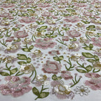 Botanical Multicolor Bead & Sequin Fabric — fabric photo 2