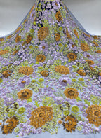 Multicolor Laminated Sequin Embroidery Fabric – 8 Colorways — fabric photo 6