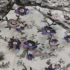 Multicolor 2–5mm Sequin Embroidered Fabric — fabric photo 4