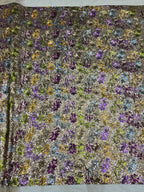 Floral Multicolor 3mm Sequin Embroidery Fabric — fabric photo 6