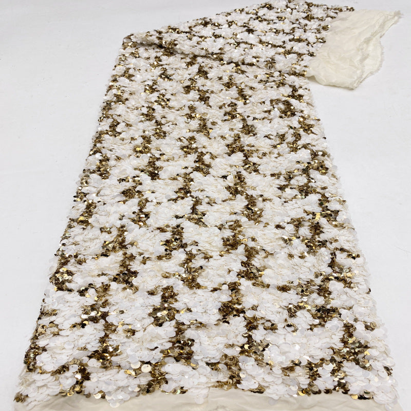 Chiffon with 5–9mm Sequin Embroidery — fabric photo 2