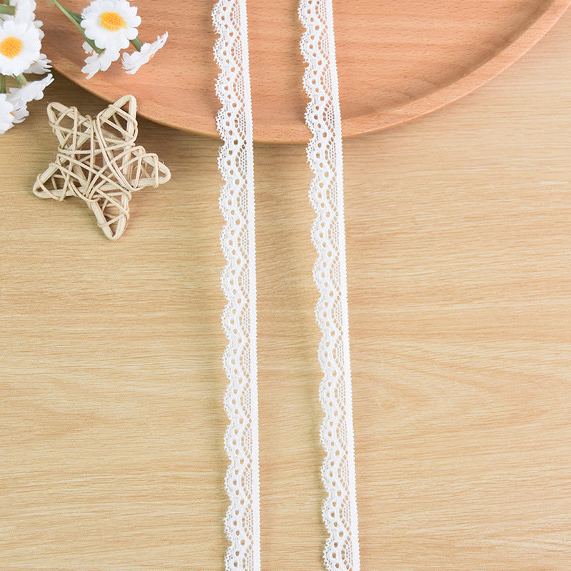 Raised-Texture Stretch Lace Trim 3 cm — fabric photo 6