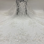 3D Sequin Embroidered Bridal Fabric – Design 75967 — fabric photo 3