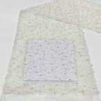 Floral Seed Bead & Foam Bead Embroidery Fabric