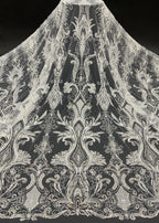 Sequin & Bubble-Bead Embroidered Bridal Fabric – Design 39935 — fabric photo 6