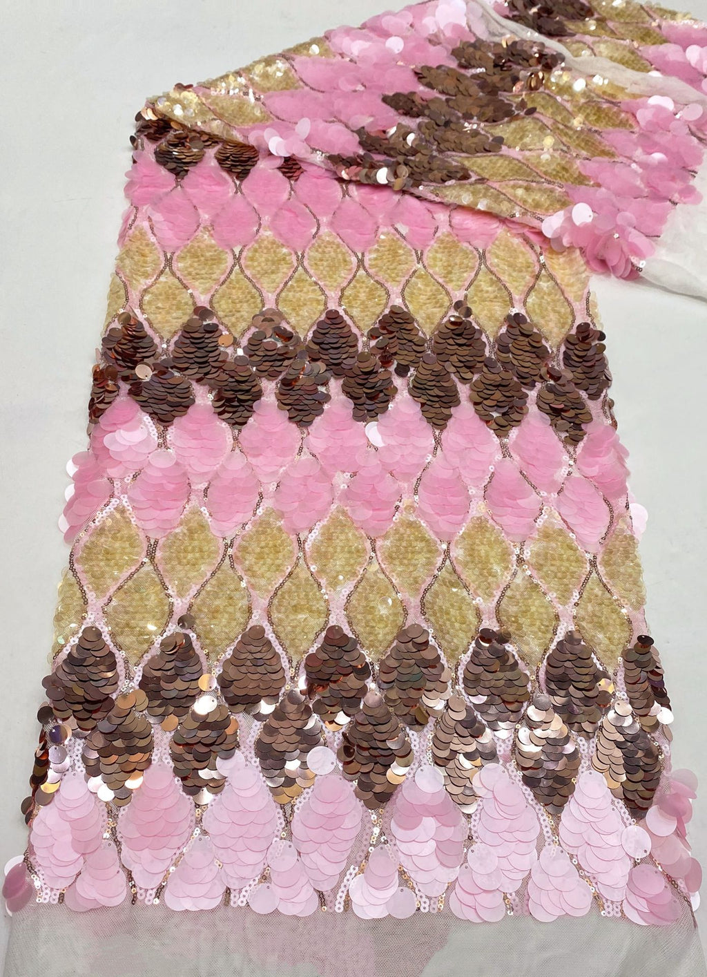 Multisize Sequin Embroidered Stretch Mesh — fabric photo 6