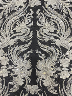 Foam Bead & 3/4mm Sequin Formalwear Fabric — fabric photo 3