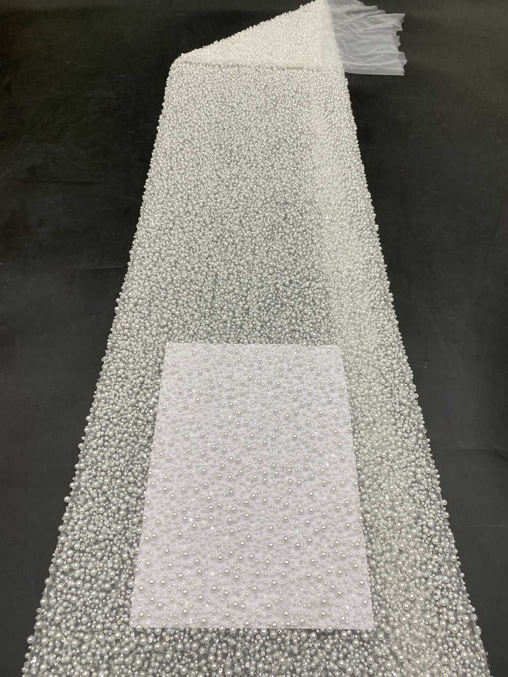 Dense Bead Sequin Bridal Embroidery Fabric — fabric photo 6