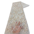 Bugle Bead Sequin Tulle Lace for Wedding Gowns — fabric photo 6