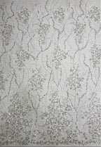 2/3/5 mm Crystal-Look Sequin & Silver-Bead Embroidered Bridal Fabric — fabric photo 2