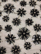 Tiny Floral Double-Bead & 3/5 mm Sequin Embroidery — fabric photo 6