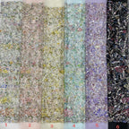 Printed Bead & Sequin Embroidered Fabric — fabric photo 4