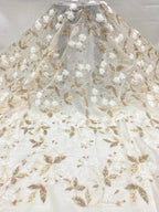 Sequin Embroidered Bridal Fabric – Design 27199 — fabric photo 6
