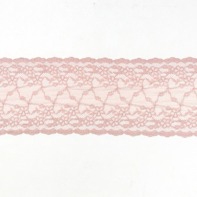 Five-Petal Floral Double-Scallop Corded Stretch Lace Trim 20.5 cm — fabric photo 4