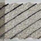 Heavy 3/7 mm Sequin & Bugle-Bead Embroidered Bridal Fabric — fabric photo 5