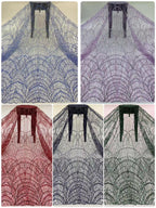 Sequin & Double-Bead Embroidered Bridal Fabric – Design 38783 — fabric photo 2