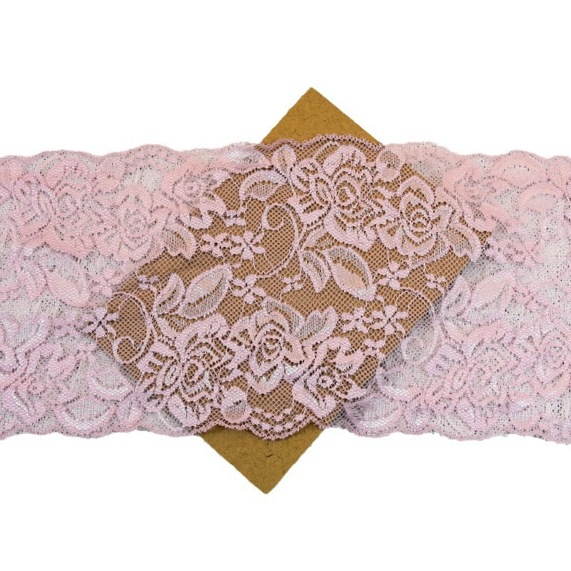 Double-Scallop Picot-Edge Stretch Nylon Lace Trim 15 cm — fabric photo 4
