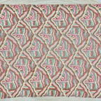 Multicolor Large Floral 3 mm Sequin Embroidered Bridal Fabric — fabric photo 2