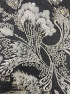 Bugle Bead & 3/7mm Sequin Embroidery Fabric — fabric photo 3