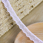 Dotted Single-Scallop Stretch Nylon Lace Trim 1.5 cm — fabric photo 2
