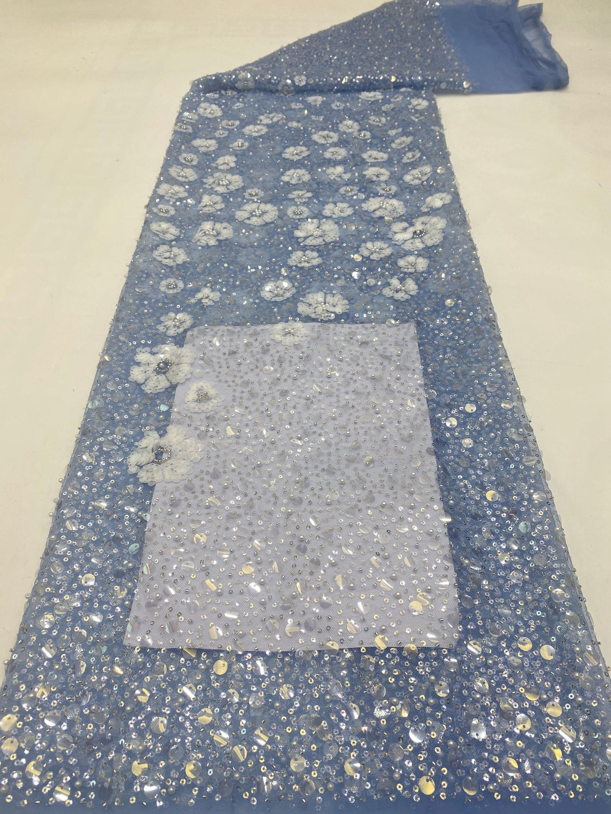 Gradient Foam Bead & 3/7mm Sequin Fabric