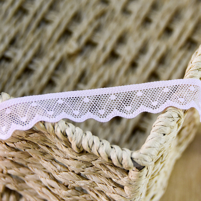 Dotted Single-Scallop Stretch Nylon Lace Trim 1.5 cm — fabric photo 3