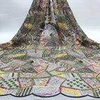 Multicolor Sequin Embroidered Tulle Mesh Fabric — fabric photo 4