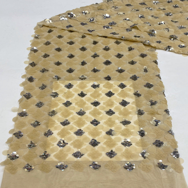 5/9/18mm Sequin Embroidered Stretch Mesh