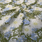 Multicolor Milk-Silk Embroidered Dress Fabric