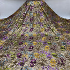 Floral Multicolor 3mm Sequin Embroidery Fabric — fabric photo 2