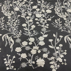 Botanical Sequin & Laser-Cut Embroidered Bridal Fabric – Design 58879 — fabric photo 3