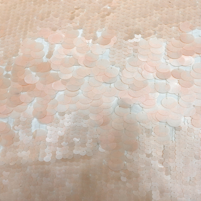 Warm-Tone 9/18 mm Mixed Sequin Embroidered Fabric — fabric photo 3