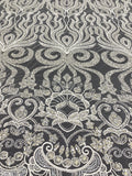 Sequin & Bubble-Bead Embroidered Bridal Fabric – Design 03839 — fabric photo 6