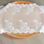 Large Floral Stretch Lace Trim 24 cm — fabric photo 2