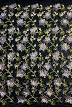 Velvet Floral Sequin Embroidery Fabric — fabric photo 5