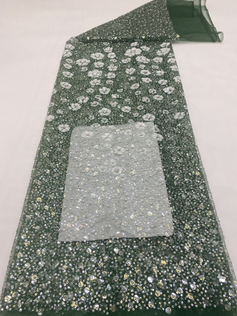 Gradient Foam Bead & 3/7mm Sequin Fabric — fabric photo 4