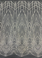 Colorful Sequin Ethnic Motif Embroidery Fabric