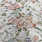 Printed Bead & Sequin Embroidered Fabric — fabric photo 3
